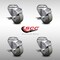 Service Caster 3 Inch SS Gray Polyurethane Wheel Swivel Bolt Hole Caster Set with Brake SCC SCC-SSBH20S314-PPUB-TLB-4 - alternate 2